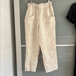 Quince Cream Ankle Pants